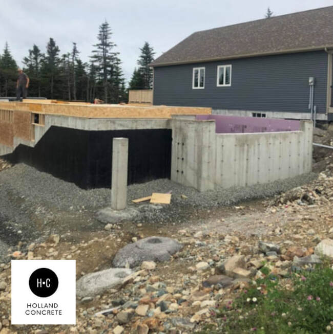 concrete foundation installation in progress 